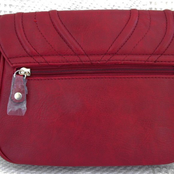 SHOULDER BAG, SLATER EMPERIA, FAUX LEATHER, RED - Picture 3 of 8